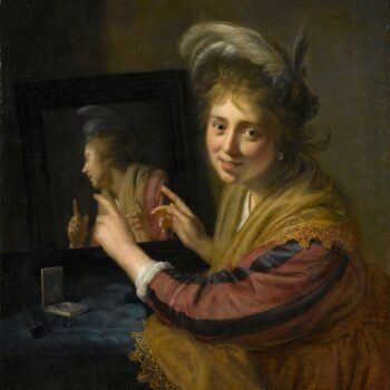 Girl at the Mirror Paulus Moreelse