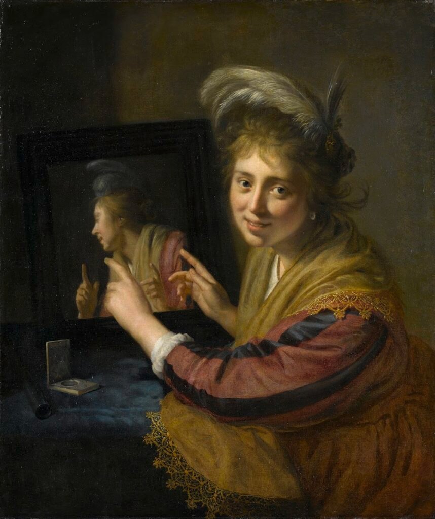 Girl at the Mirror Paulus Moreelse