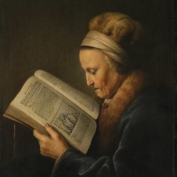 Old Woman Reading Gerard Dou