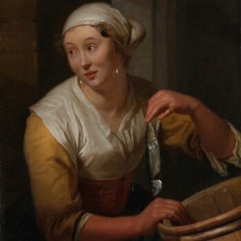 Woman Selling Herrings Godfried Schalcken