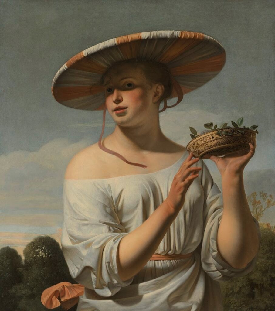 Woman in a Large Hat Caesar van Everdingen