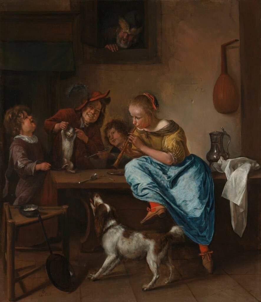 Children Teaching a Cat to Dance Jan Havicksz. Steen