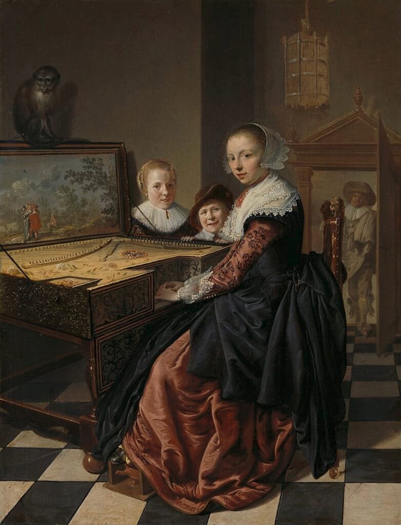 Woman Playing the Virginal Jan Miense Molenaer